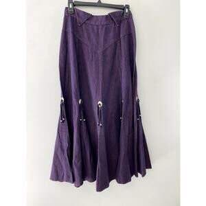 Vintage Circle T by Marilyn Lenox  Western Whimsygoth Pleated Maxi Skirt 9/10
